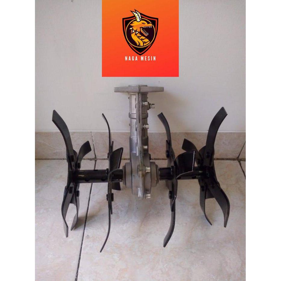 Go - Head Tiller Weeder Cultivator Cakar Penyiang Gulma As Segi 4 Kotak