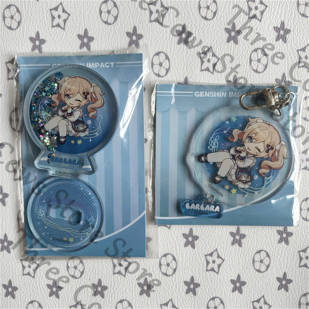 Genuine Anime Genshin Impact Barbara Cosplay Cartoon Keyring Standing Sign Stand Figure Acrylic