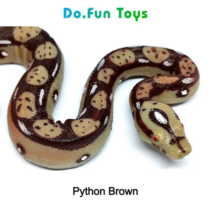 Ready Animal Figurine Python Snake New / Mainan Miniatur Binatang Ular Piton / Sanca