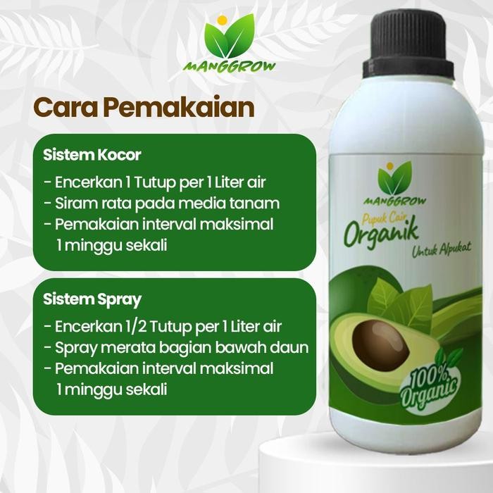 

Promo Manggrow - Pupuk Organik Cair Alpukat 500Ml & 1000Ml Nutrisi Pohon Alpukat & Pelebat Buah