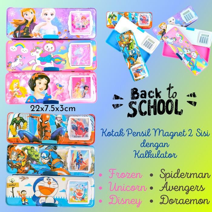 

Kotak Pensil Magnet 2 Sisi Tempat Pensil Kalkulator Anak Pencil Case Alat Tulis