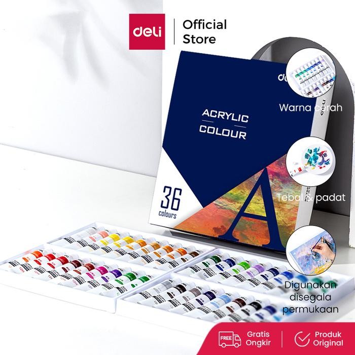 

Pilihan- Deli Acrylic Paint/Cat Akrilik Anak 24/36C Dapat Ditulis Di Kain 7391X