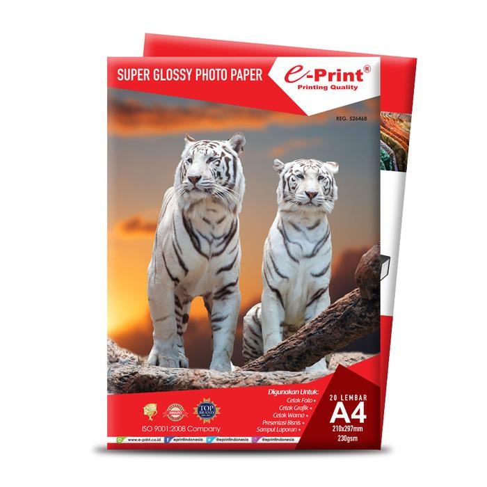 

Pilihan- Kertas Foto E-Print Glossy Paper Alumunium Pack 230Gsm