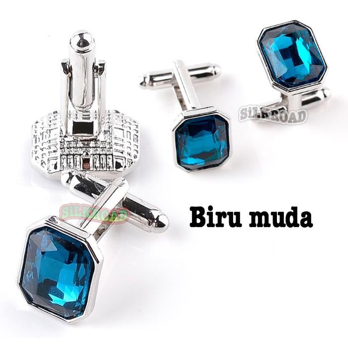 Manset Cuff Link Cufflink Kemeja Dasi Square Kotak