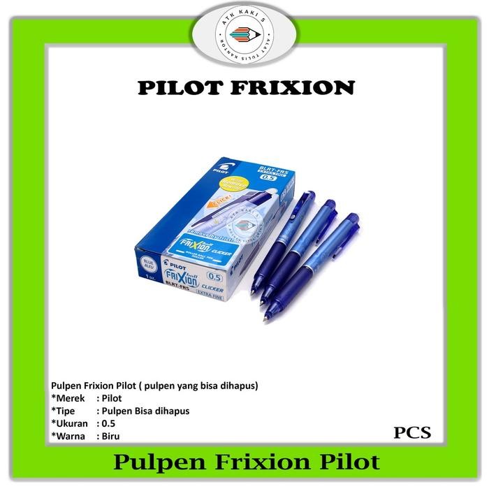 

Pulpen Pen Frixion Pilot 0.5 BIRU Clicker ( Bisa Dihapus )
