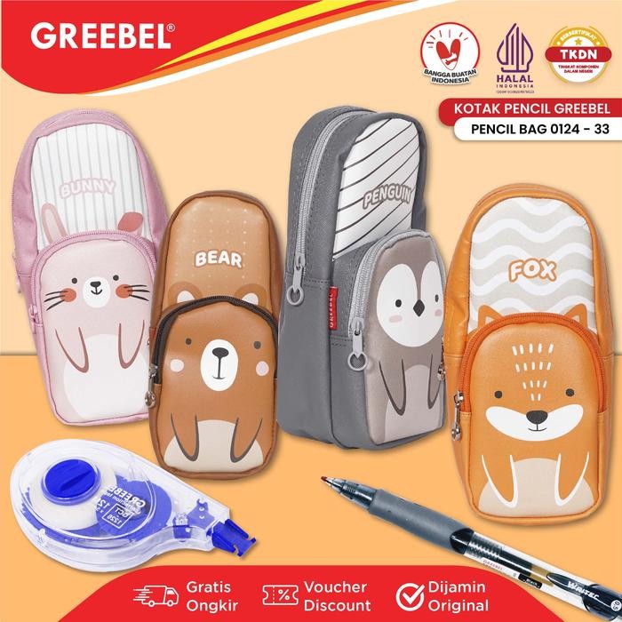 

GREEBEL Tempat Pensil (PENCIL BAG 0124-33) / Kotak Pencil Pen Anak Lucu Cute Warna Warni /