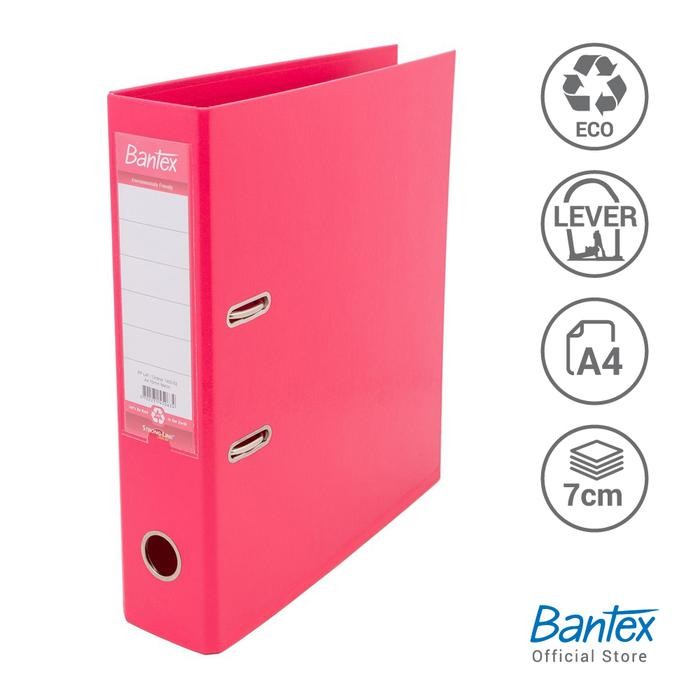 

Bantex Lever Arch File Ordner Plastic A4 7cm Melon#1450 63