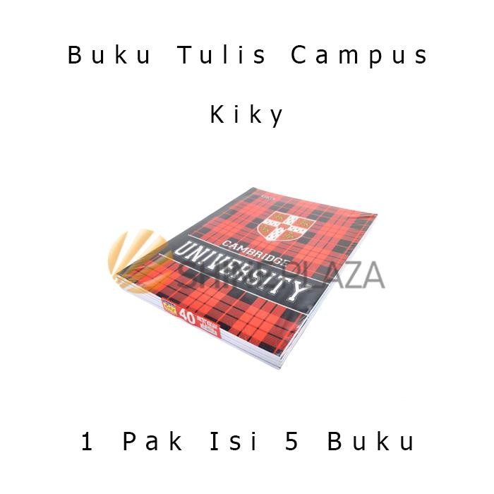 

[PACK] Buku Tulis Campus Kiky 40 Lembar 1 Pak Isi 5 Buku Kampus