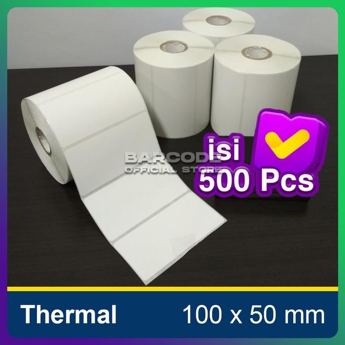 

Label Thermal 100 x 50 (1 Line) Kertas Stiker Bare 100x50 mm 500Pcs