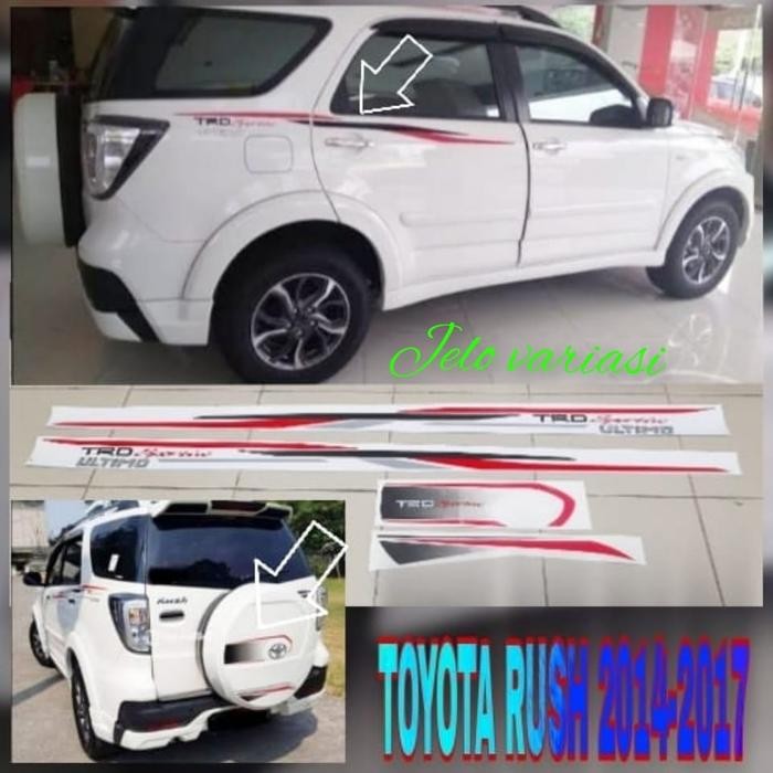 Stiker Mobil Rush / Terios Trd Ultimo Tahuun 2014 - 2017 - Varian