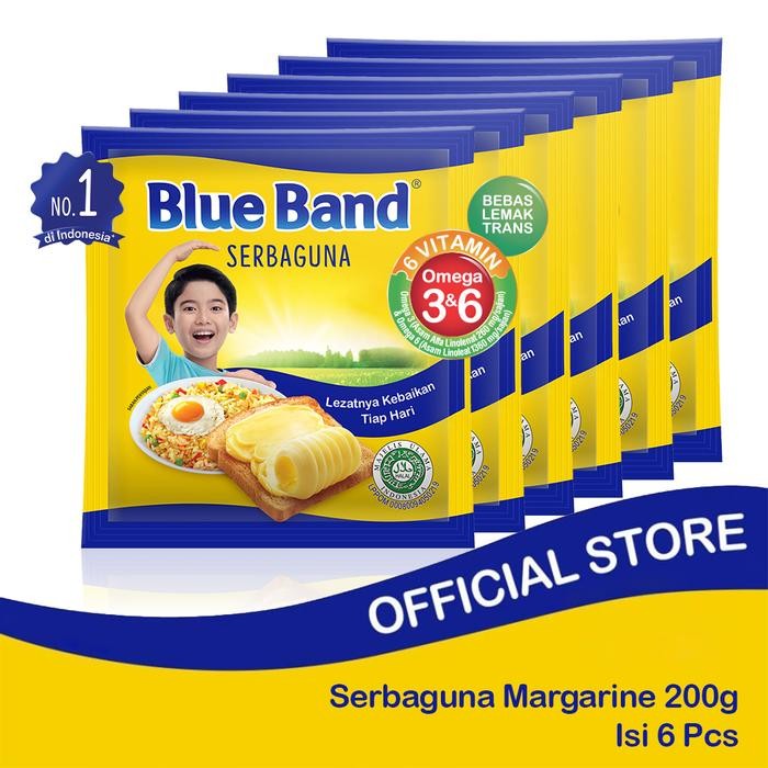 

Pilihan- Blue Band Serbaguna Margarine Sachet 200Gr X 6