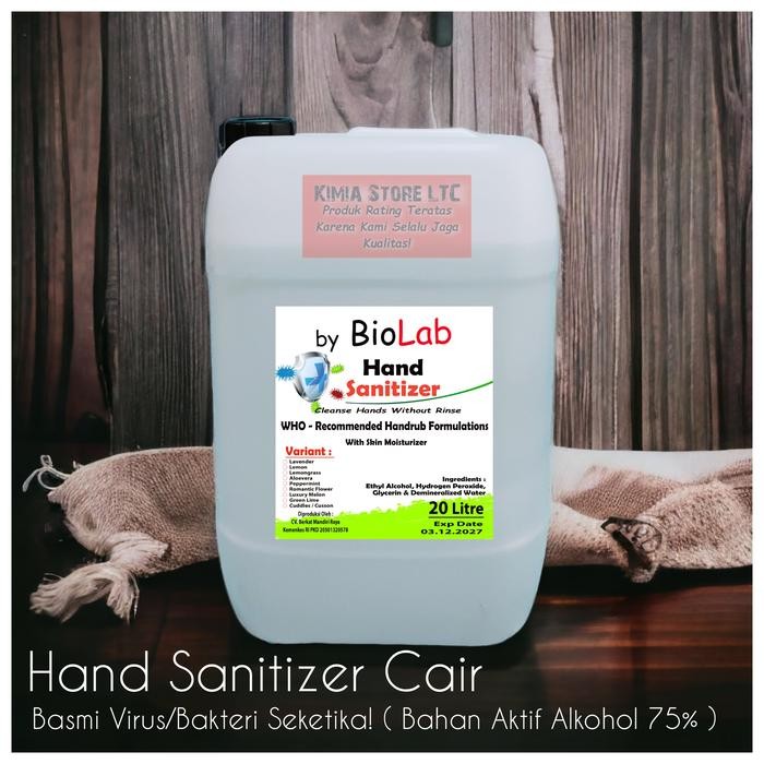 Pilihan- Hand Sanitizer 20 Liter Biolab, Cair