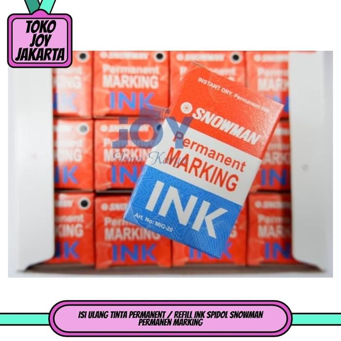 

New Isi Ulang Tinta Permanent / Refill Ink Spidol Snowman Permanen Marking