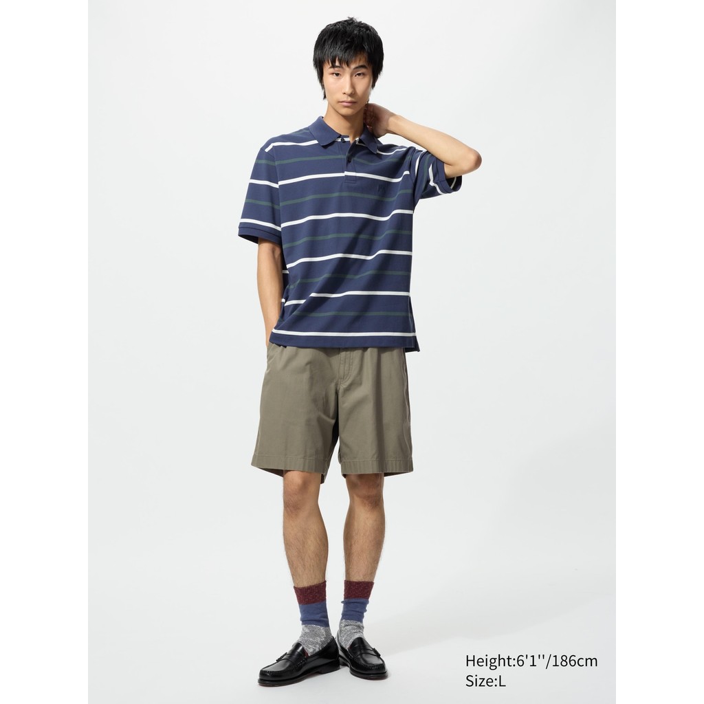 Uniqlo Kaos Polo Dry Pique Garis