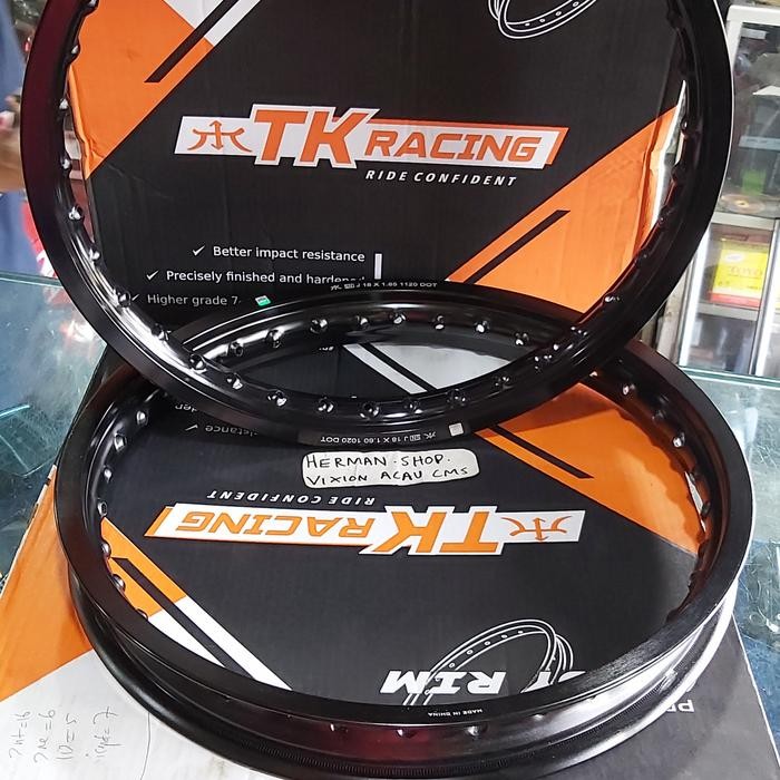 Velg Tk Bright 185 - 18 Hitam Silver Gold / Velg Tk 185 18 Hitam