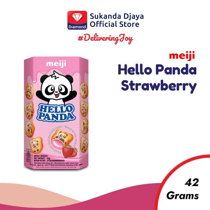 

Meiji Hello Panda Biskuit Strawberry Snack Ringan 42 Gr