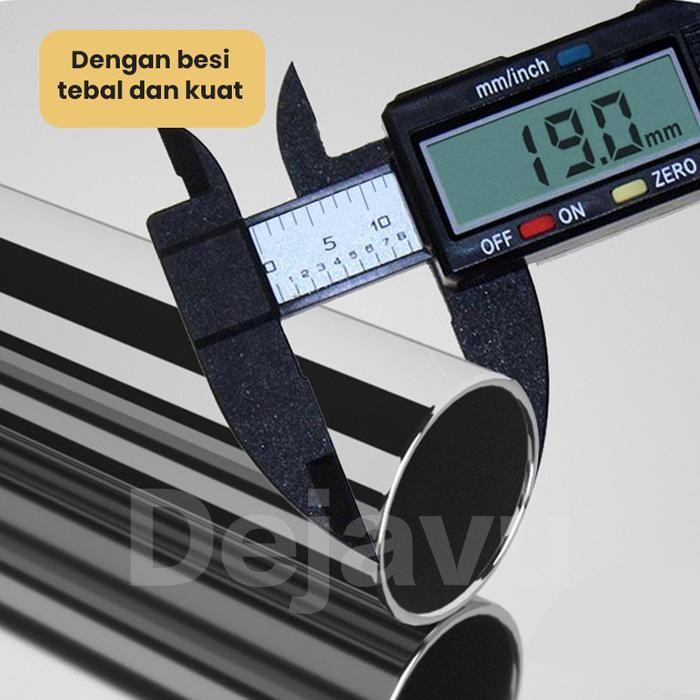 Dejavu Rak Gantungan Pakaian Stainless Stand Hanger Baju Pajangan Display Rak yimpanan Storage