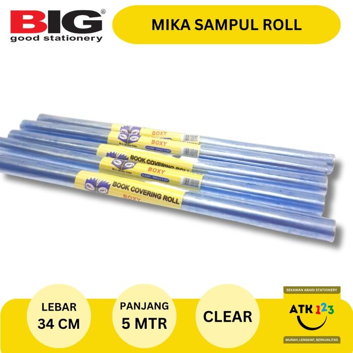 

New Sampul Buku Mika Roll Panjang 34cm / Boxy / Transparant