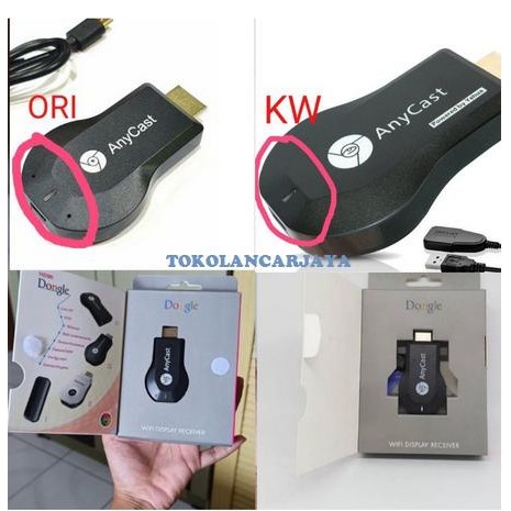 New ANYCAST DONGLE HDMI ORIGINAL 100% ALAT PEMINDAH LAYAR HP KE TV
