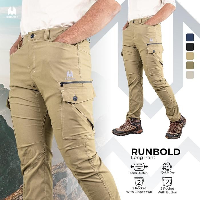 Eiger Sport - Celana Panjang Cargo Pria Quick Dry Runbold Original