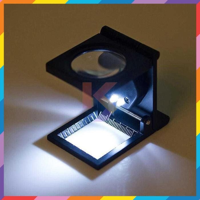 SALE Kaca Pembesar Lup Magnifier 10x Double LED Foldable - SR1