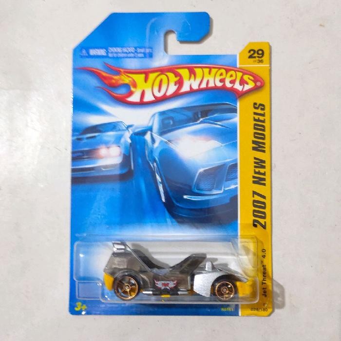 Pilihan- Hotwheels Hot Wheels Jet Threat 4.0 Silver Kuning 2007 New Models