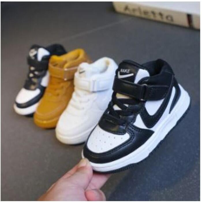 Piero Kidswear - Sepatu Kulit Casual Semi Boots Anak Laki Perempuan Putih Hitam Cokelat Boot Anak