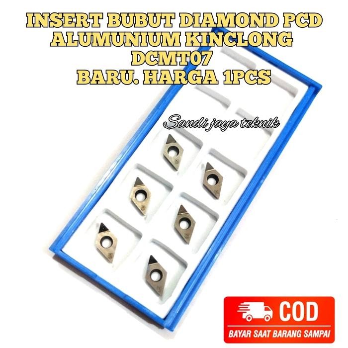 INSERT BUBUT.MATA INSERT CARBIDE DIAMOND PCD ALUMUNIUM KINCLONG DCMT07