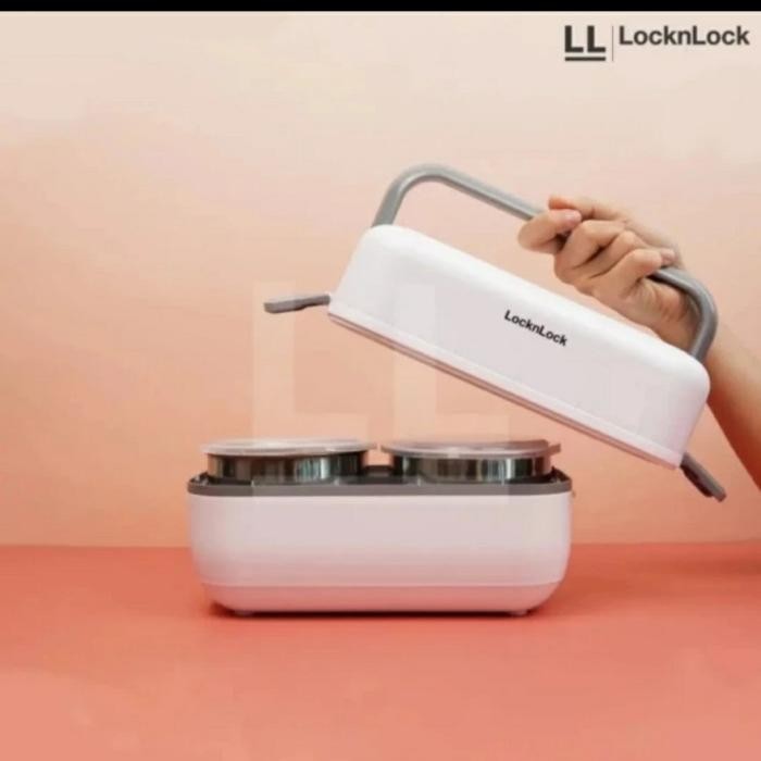 Lock N Lock Electric Lunch Box 1.1L - EJR286WHT Stainless Steel Wadah Kitchenware