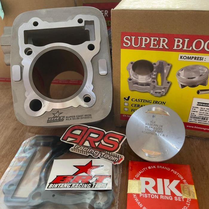 BLOK PISTON BRT KLX 63 CASTING IRON - FORGED PISTON BRT KLX 63 MM