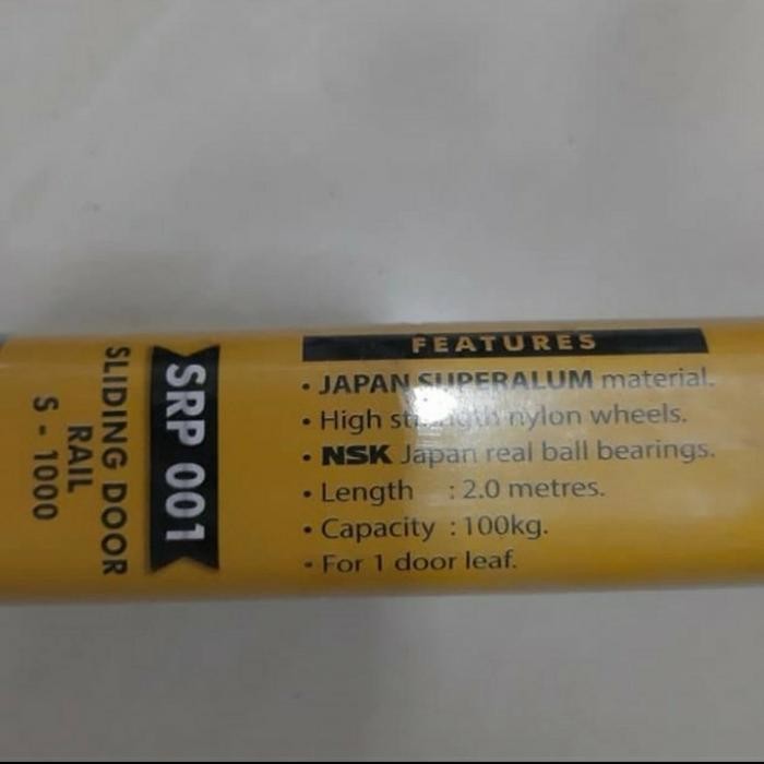 PALOMA SRP 001 REL PINTU SLIDING RAIL PINTU GESER 2 METER