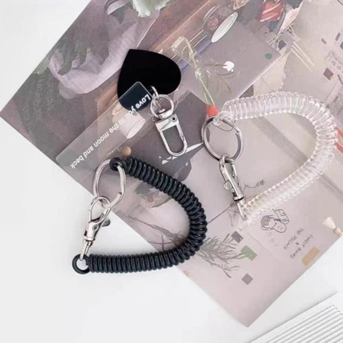 Gantungan Kunci Motor Spiral Gantungan Spiral Besar/gantungan kunci mobil Karabiner Tali Pegas Kuat