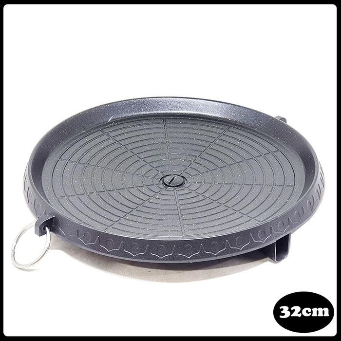 Bulgogi Pan Bulat Alat Pemanggang Kompor Grill Pan Panggang Daging