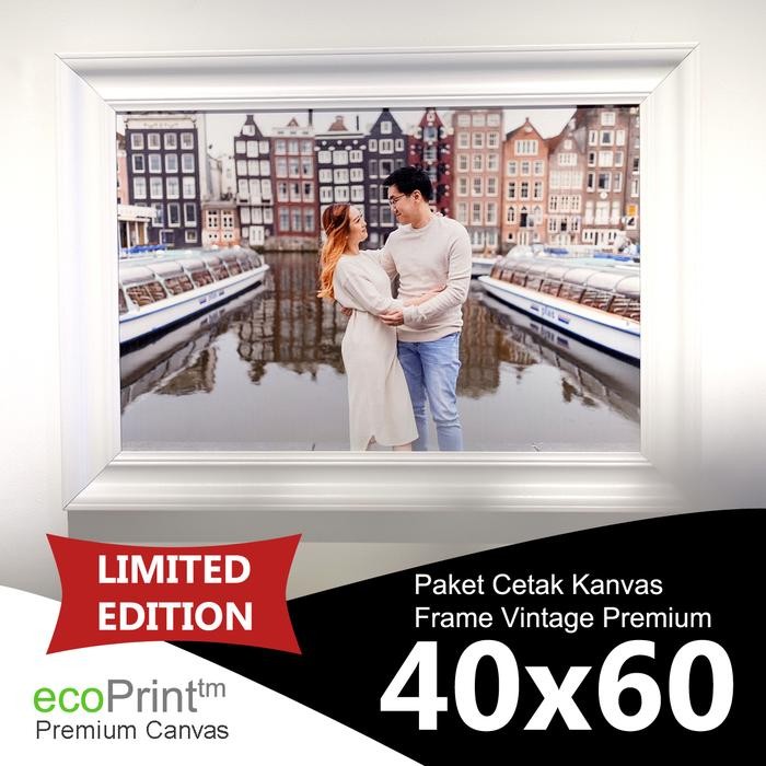 Paket Cetak Foto Kanvas & Bingkai Frame Minimalis Ukuran 40x60 20R A2