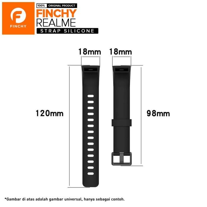 Finchy Silicone Strap For Realme Band Rma-183 Replacement Wristband Fs Original Best Seller