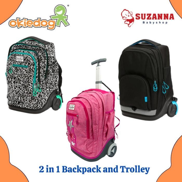 Stardust By Okiedog 2 In 1 Backpack And Trolley - Tas Troli Anak