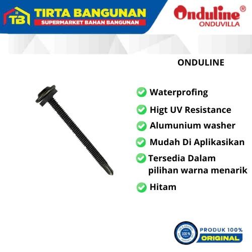 aq1a- Onduline Sekrup + Tutup Brown / Screw / Paku Onduline 20Pcs