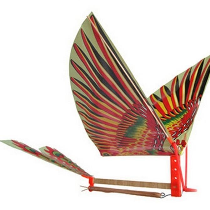Layangan Burung Rakit Terbang Sayap Mengepak Tenaga Karet Mainan Anak