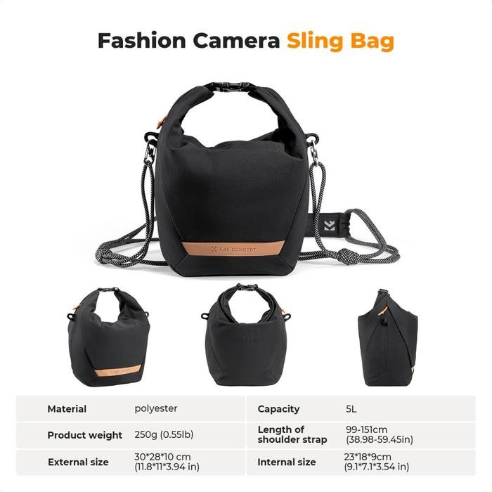 Knf Concept Sling Bag 5L Tas Kamera Mirrorless K&F Concept Camera Bag