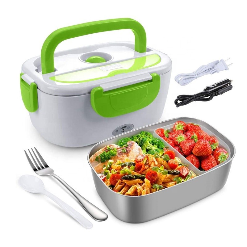Electric Lunch Box Food Heater Home Portable Hot Lunch Box Storage Boxes & Bins Plastic Stainless St
