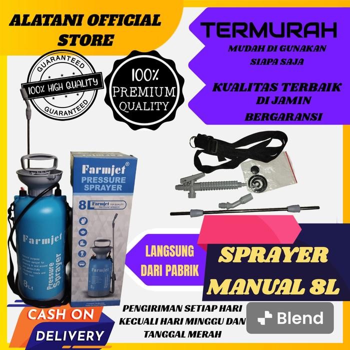 Semprotan pompa sprayer farmjet 8Liter/POMPA SPRAYER MANUAL 8Liter/SEMPROTAN HAMA Pvc Tanaman Pvc