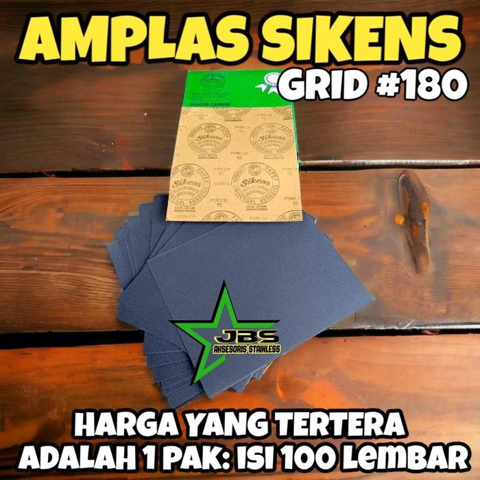 [100 Pcs] Amplas Sikens Grit 180 220 240 320 400 1000 Amplas Stainless, Besi, Duco, Cat, Kayu