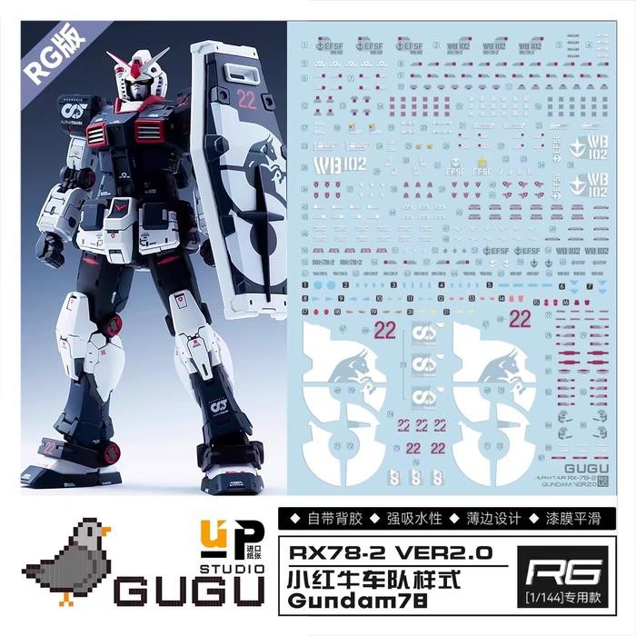 RG 1/144 RX-78-2 GUNDAM VER. 2.0 SCUDERIA ALPHATAURI WATER DECAL GUGU STUDIO