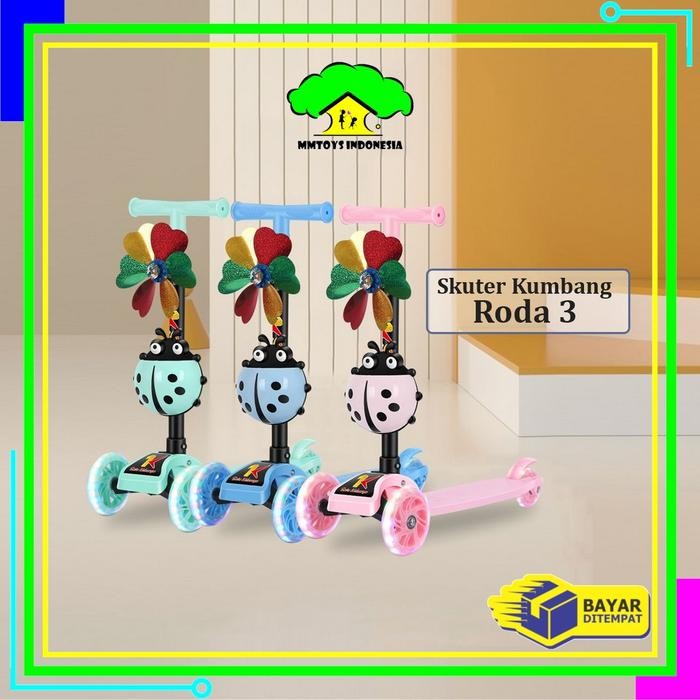 READY [COD] MI M95 Mainan Otopet Scooter Anak Otoped Kumbang Skuter Anak Roda 3 G00D QU4LITY