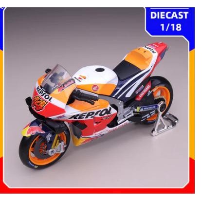 Mainan Model Motor Diecast Skala 1:18 Honda RC 211V Valentino Rossi