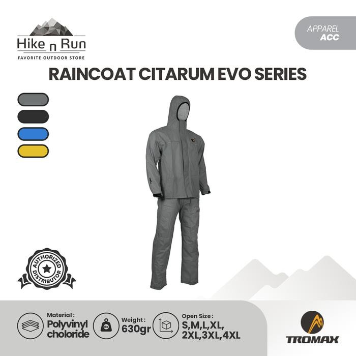 Jas Hujan Tromax Waterproof Raincoat Citarum Evo Series