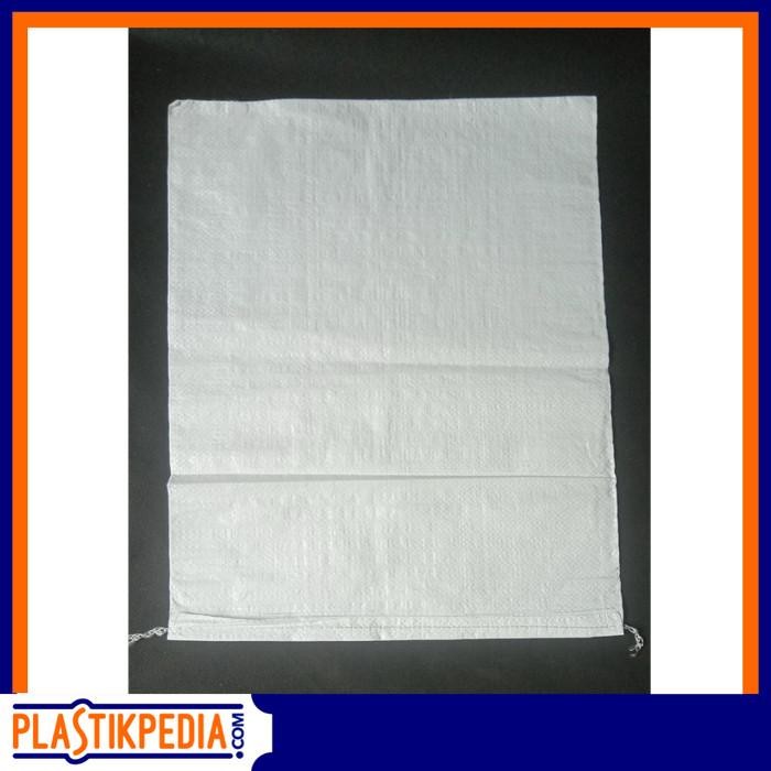 RiceFooDs- Karung Beras Plastik 10 Kg - Ukuran 35 X 53 Cm Putih Polos (Isi 50 Pcs)
