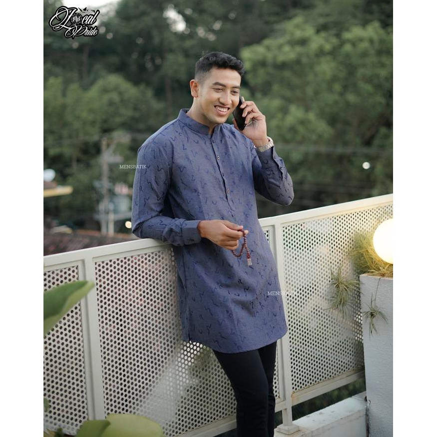 SIAPKIRIM Al Zafeer Royal Blue - Koko Kurta - batik slimfit - mensbatik READY STOCK