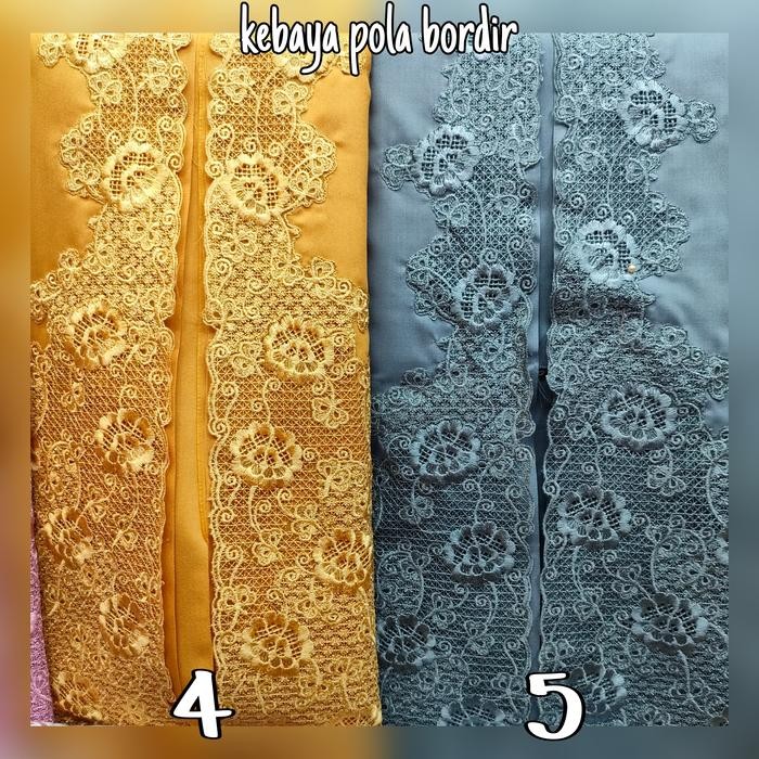 ORIGINAL KEBAYA POLA BORDIR KUDUS BAHAN KATUN TOYOBO FD READY STOCK