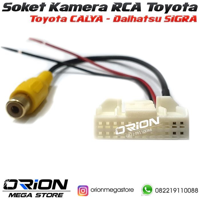 Ready Soket RCA Kamera Mundur Toyota Calya Daihatsu Sigra